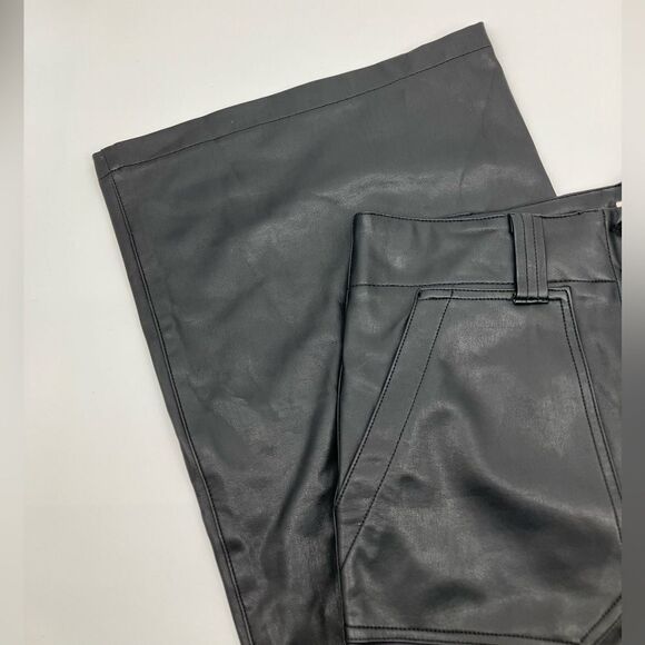 Anthropologie | The Junie High-Rise Flare Pants by Maeve: Faux-Leather Edition - Picture 6 of 8